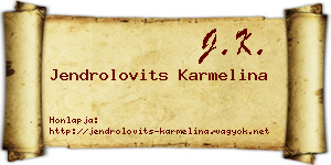 Jendrolovits Karmelina névjegykártya